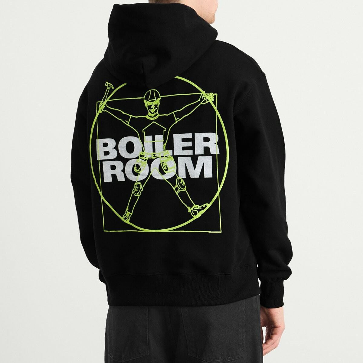 Pleasures Men's x Boiler Room Workman Hoodie in Black