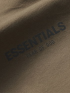 Fear of God Essentials - Logo-Detailed Cotton-Jersey Polo Shirt - Brown