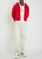 Second Layer Rola Hooded Cotton Sweatshirt Red