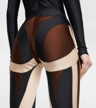 Mugler - Spiral high-rise leggings