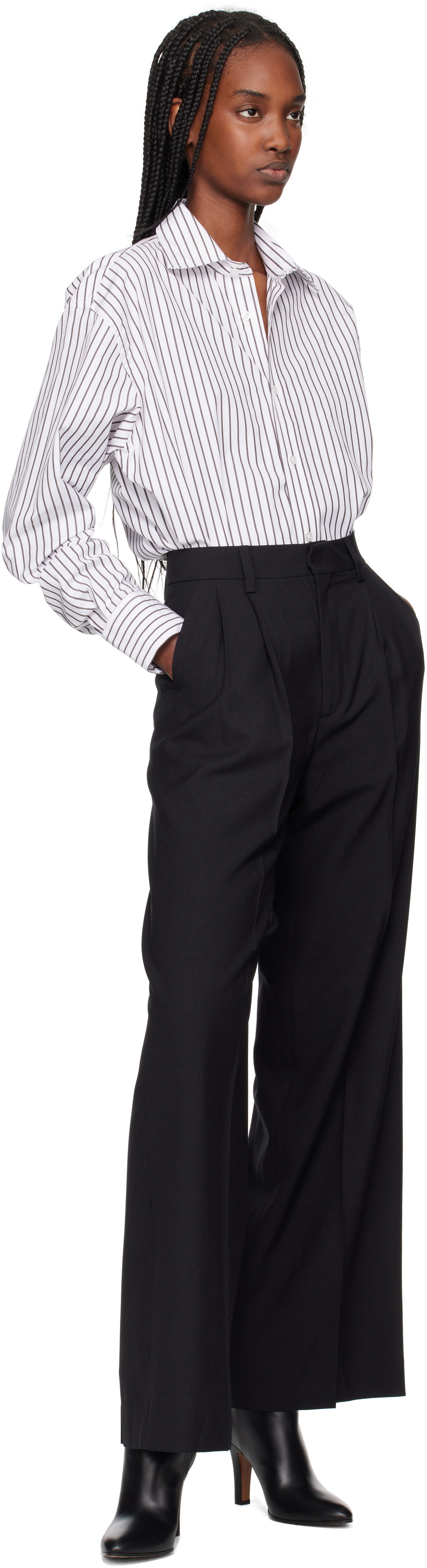 Filippa K Black Darcey Wool Trousers