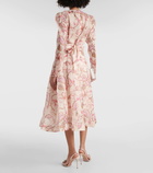 Zimmermann Matchmaker floral linen and silk midi dress