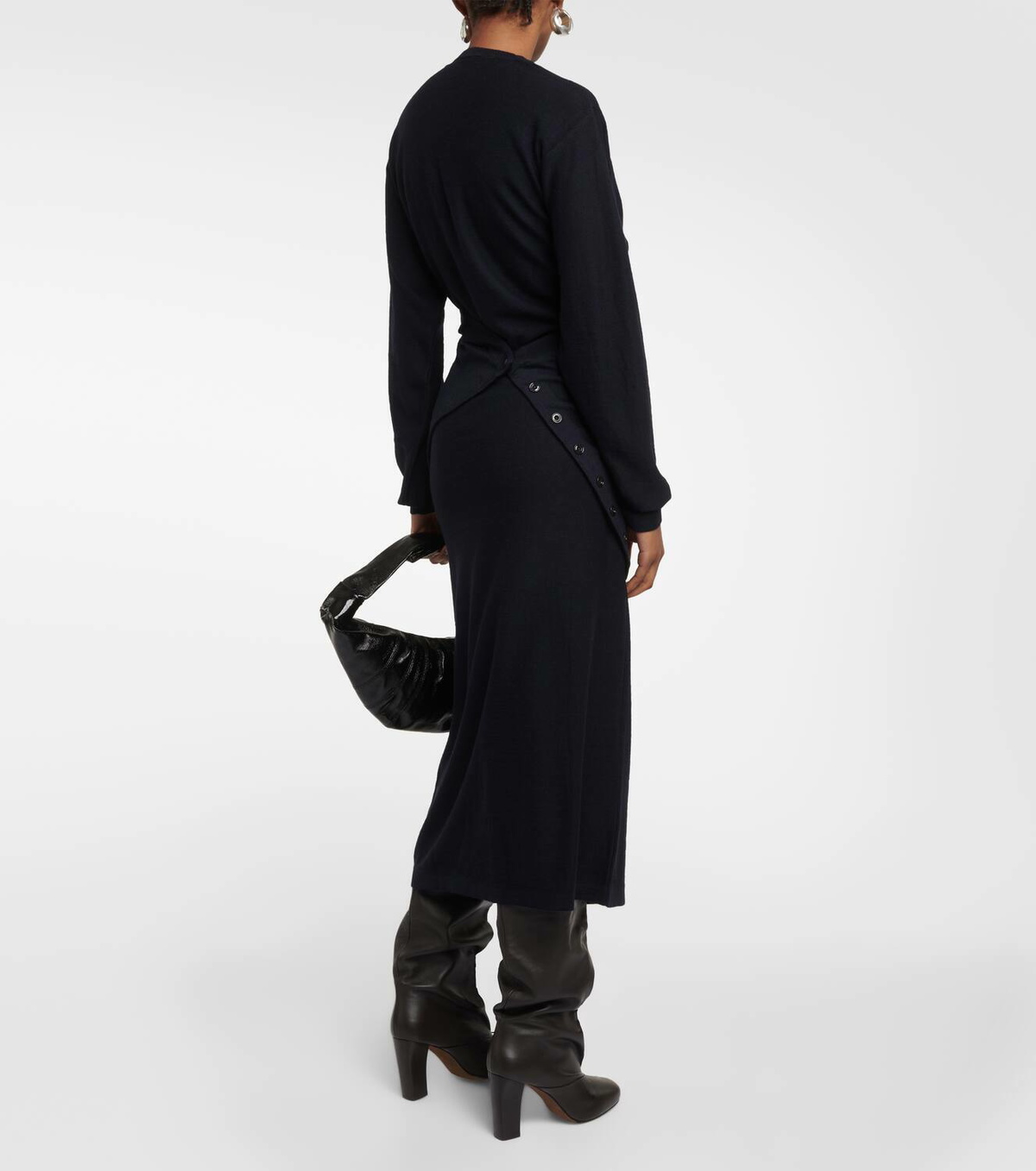 Lemaire Twisted trompe l'œil sweater midi dress Lemaire