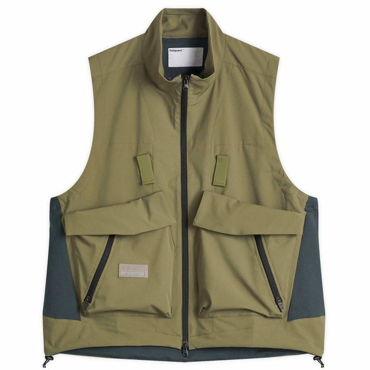 Photo: Poliquant Men's Packable Multiple Functions Vest in Olive