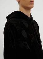 Saint Laurent Hooded Burnt Out Velvet Sweater