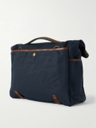 Bleu de Chauffe - Gaston Leather-Trimmed Cotton-Canvas Messenger Bag