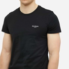 Balmain Men's Eco Small Logo Printed T-Shirt in Black/White