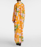 Dries Van Noten Printed silk pongee shirt dress