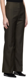 DRAE Khaki Slit-Cuff Bootcut Trousers