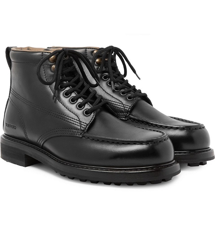 Photo: TOM FORD - Cromwell Leather Hiking Boots - Men - Black