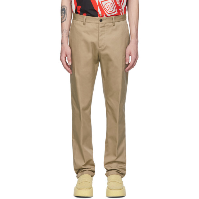 Photo: Maison Margiela Beige Gabardine Workwear Trousers