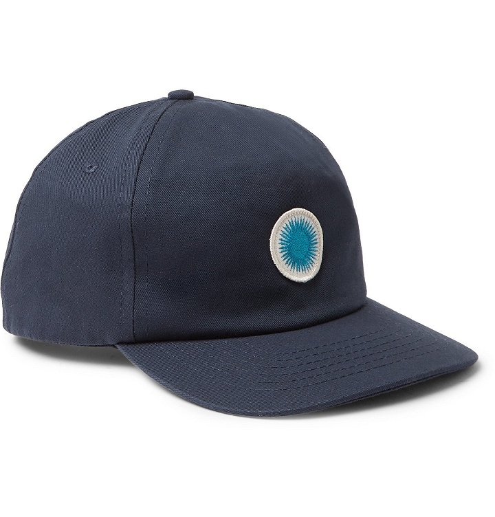 Photo: Mollusk - Appliquéd Cotton-Twill Baseball Cap - Blue