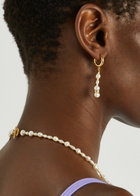 Anni LU Upcycled Pearly 18kt Gold-plated Drop Earring, Earring, Pearl - One Size