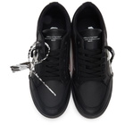 Off-White Black Leather Low Vulcanized Sneakers