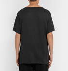 The Elder Statesman - Cotton and Cashmere-Blend T-Shirt - Charcoal