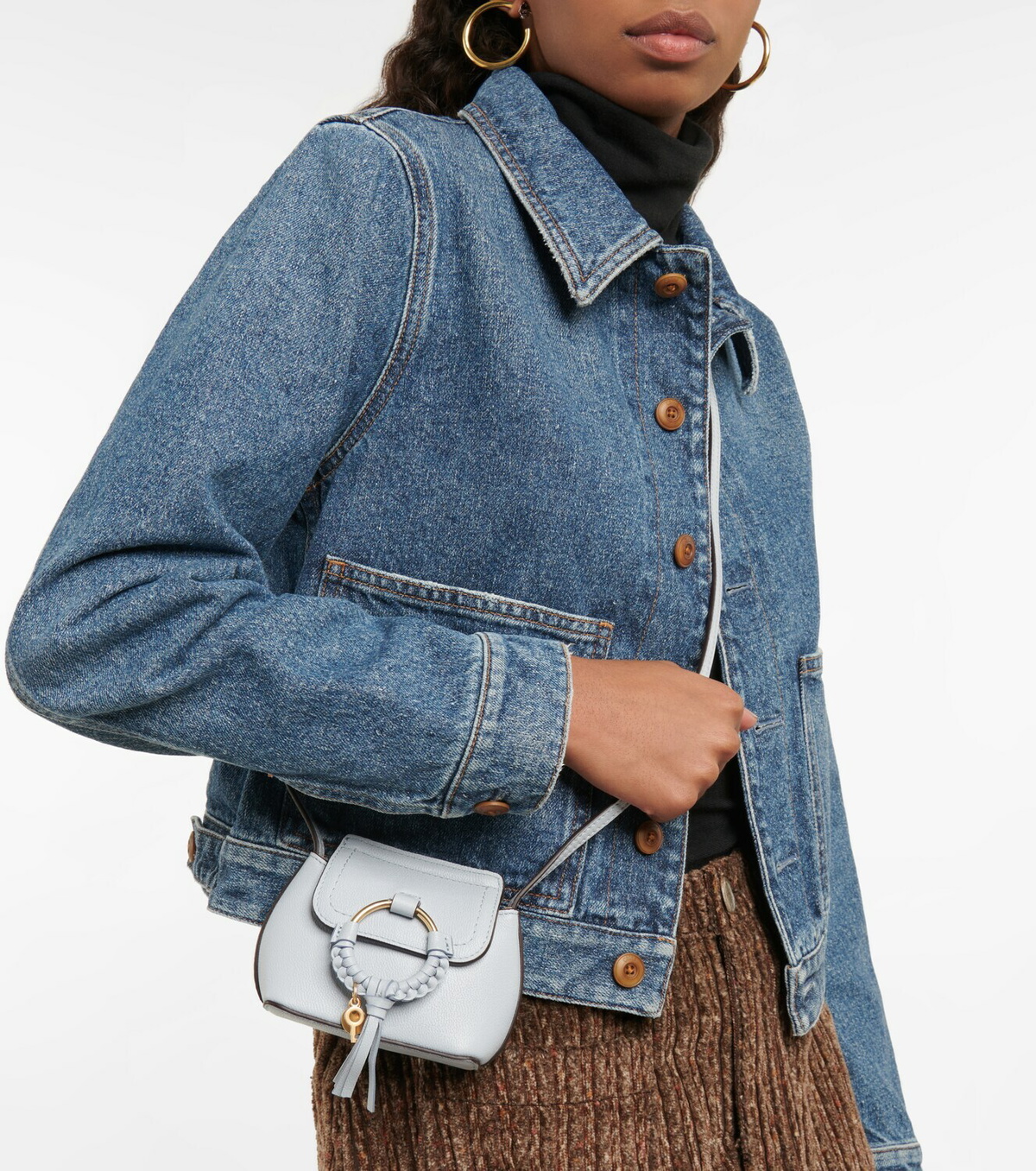 See By Chloe Navy Leather Patch See by Chloé Vtg 90s See By Chloe patch pocket wool jacket  main image 4