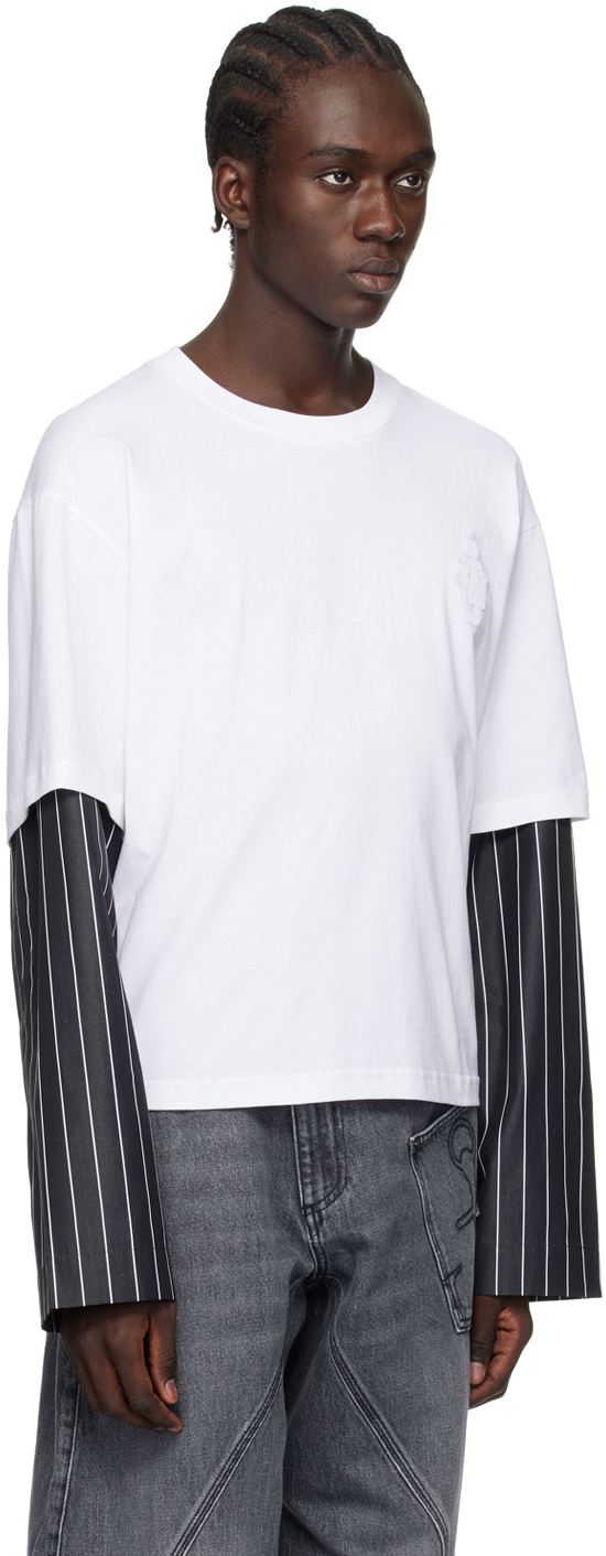 JW Anderson White Layered Long Sleeve T-Shirt JW Anderson