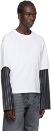 JW Anderson White Layered Long Sleeve T-Shirt