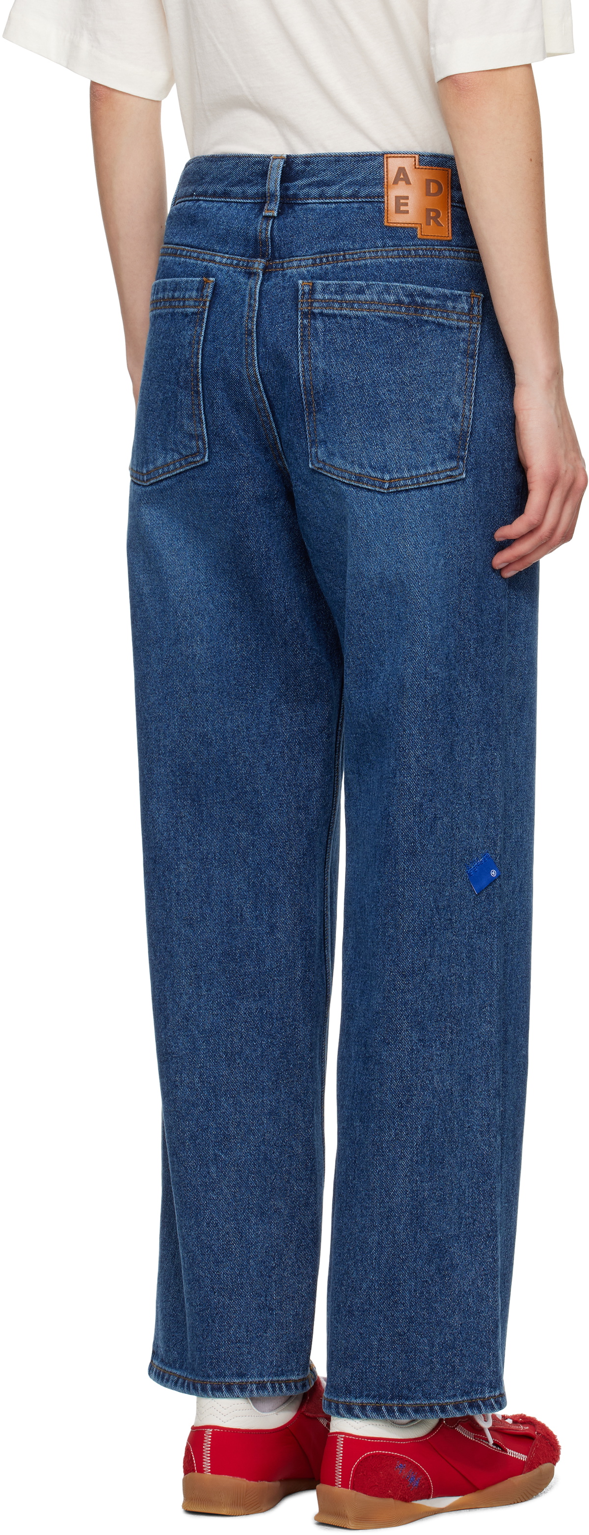 ADER error Navy Faded Jeans