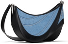 Mugler Black & Blue Medium Spiral Curve 01 Denim Bag
