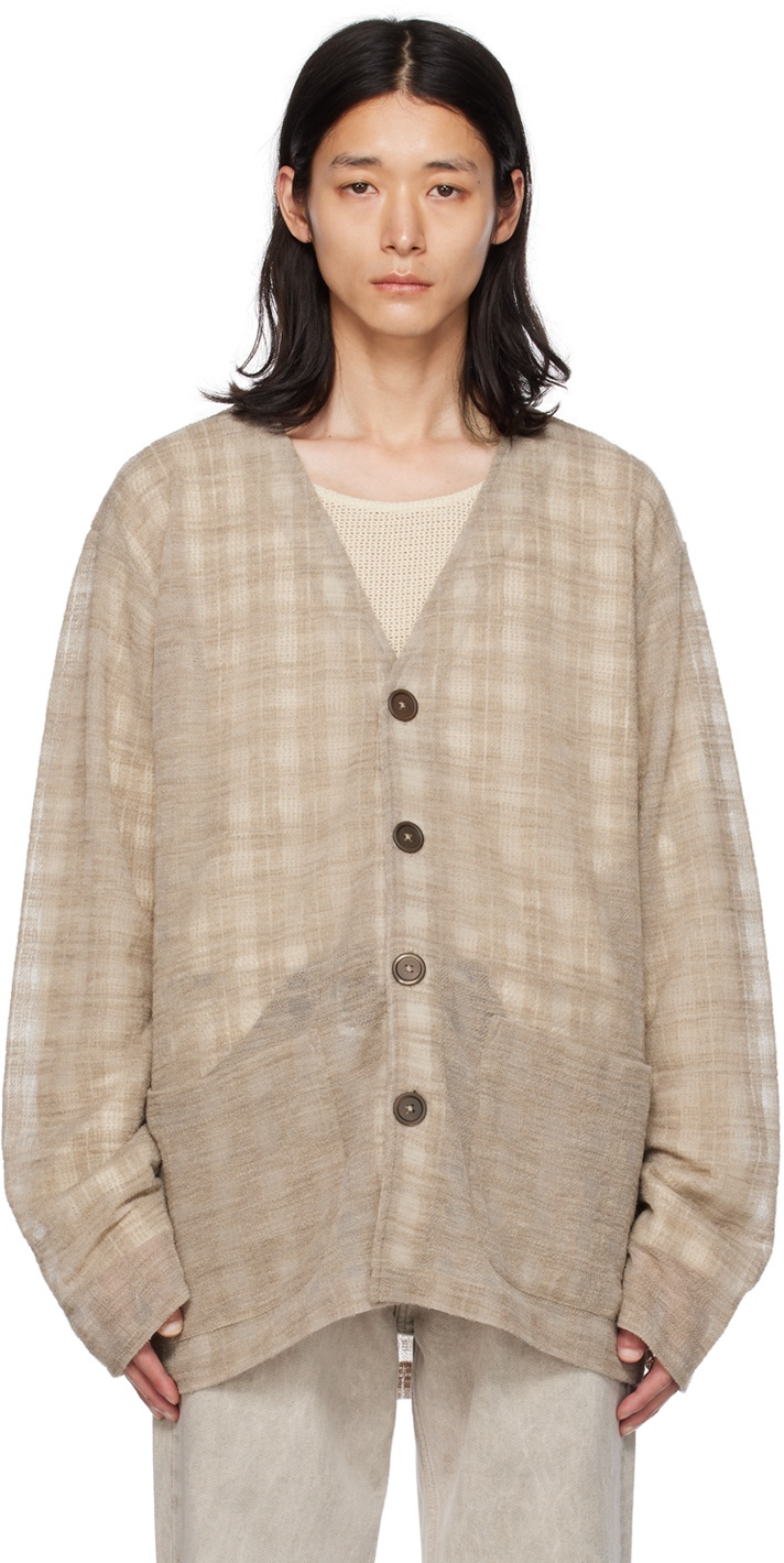 Our Legacy Gray Check Cardigan Our Legacy