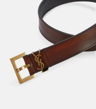 Saint Laurent - Monogram leather belt