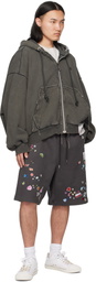 Maison MIHARA YASUHIRO Black Amateur Sewn Zip-Up Hoodie
