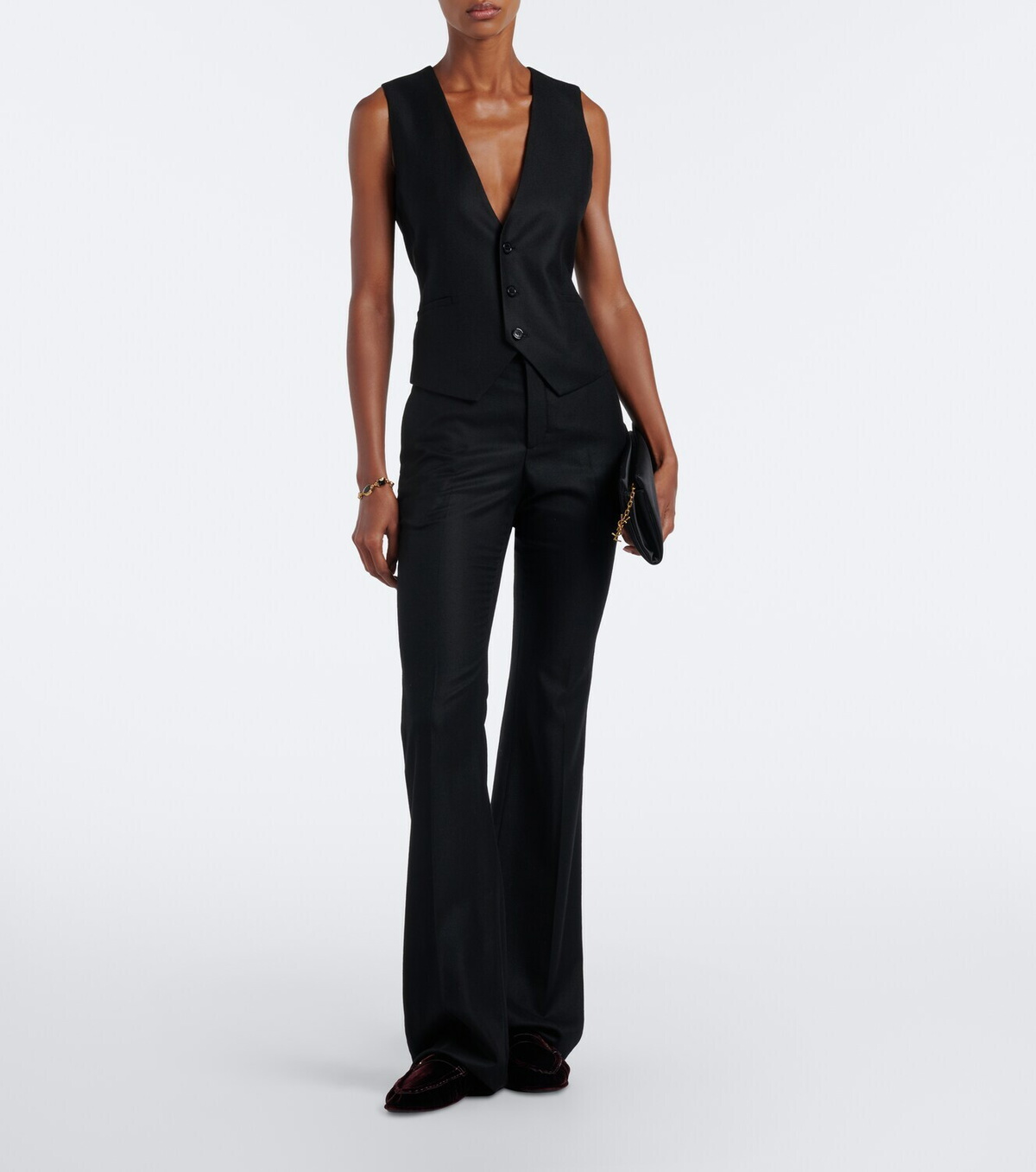 Saint Laurent Le Loafer velvet penny loafers