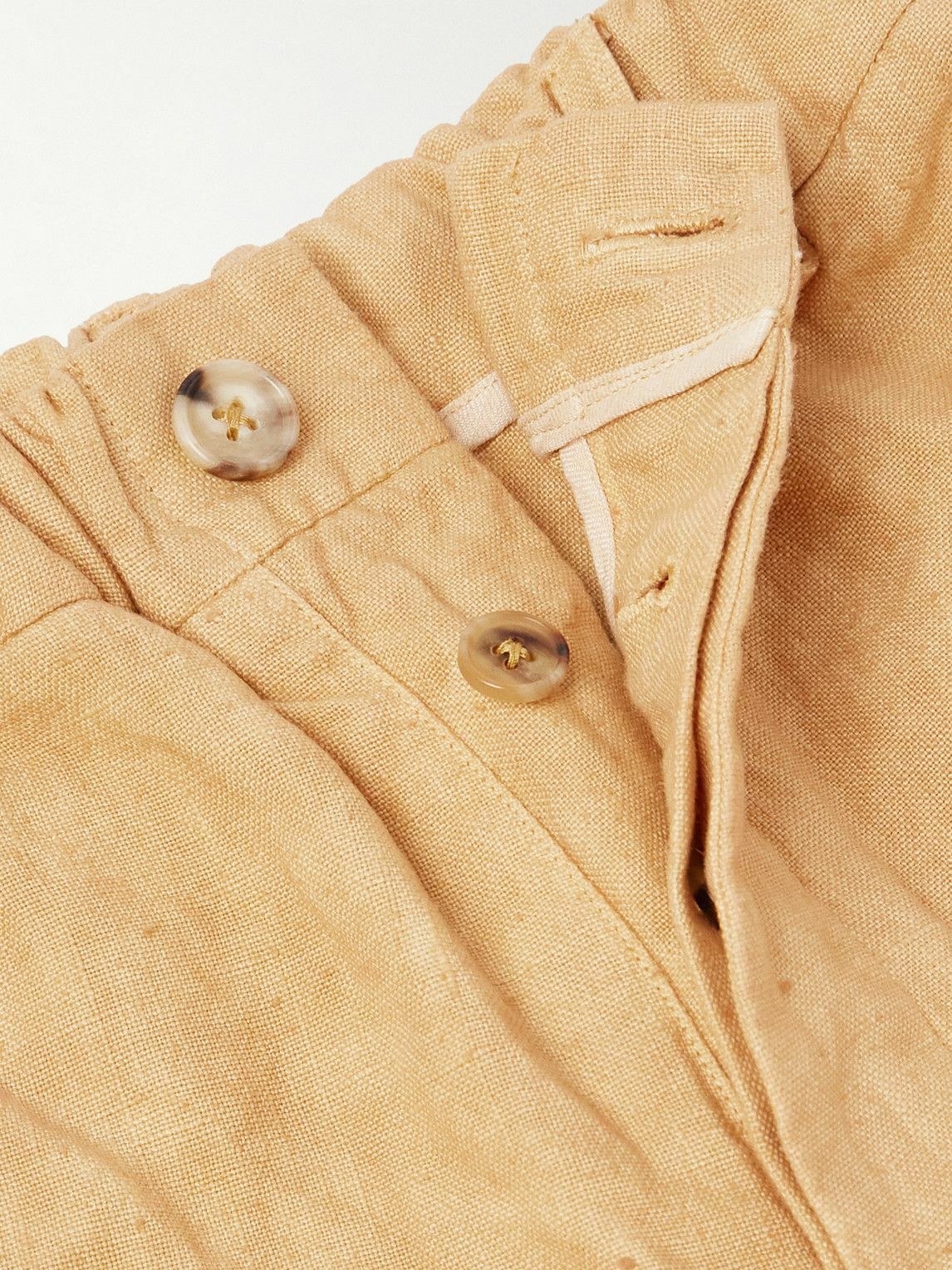 Federico Curradi - Straight-Leg Linen Trousers - Neutrals