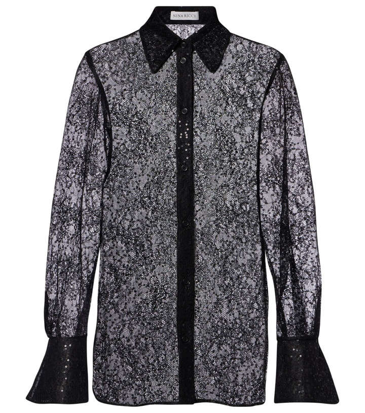 Photo: Nina Ricci Sequined lace shirt