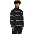 Nanamica Navy and Green Pullover Sweater