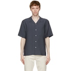 rag and bone Blue Avery Short Sleeve Shirt