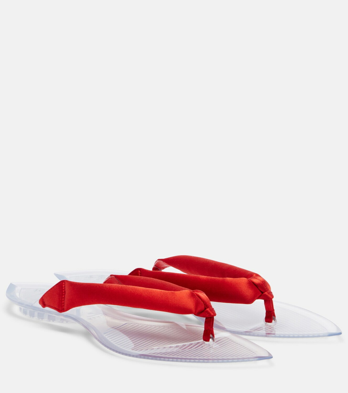 Alaïa Invisible satin thong sandals
