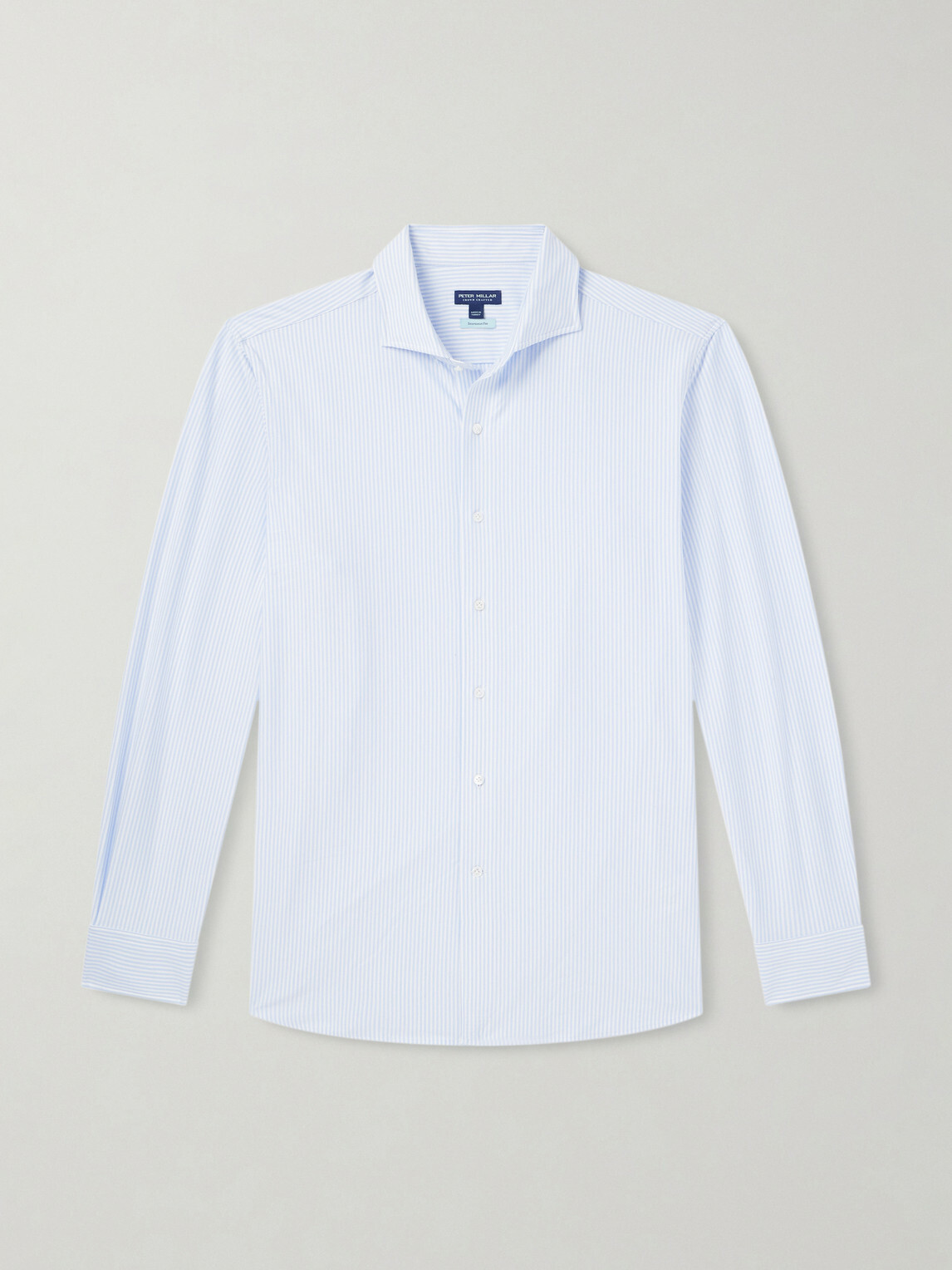 Peter Millar - Excursionist Flex Slim-Fit Striped Cotton-Blend Shirt - Blue