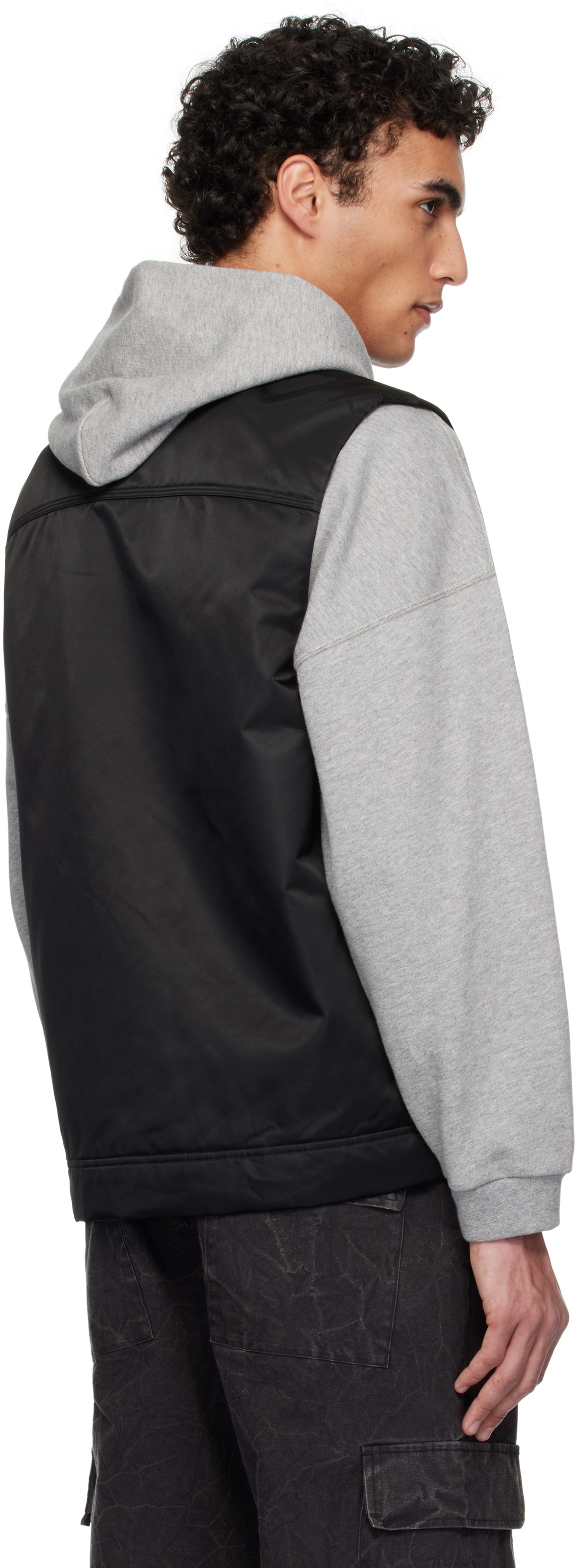 Reigning Champ Black Nylon Twill Tour Vest