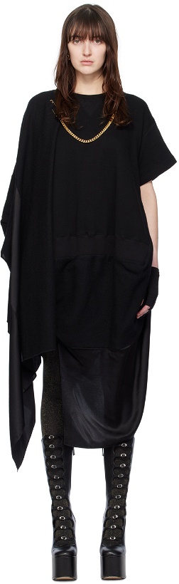 Photo: Junya Watanabe Black Draped Midi Dress