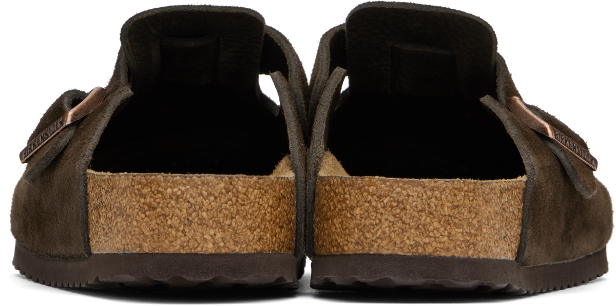 Birkenstock Brown Regular Boston Soft Footbed Slip-on Loafers