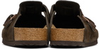 Birkenstock Brown Regular Boston Soft Footbed Slip-on Loafers