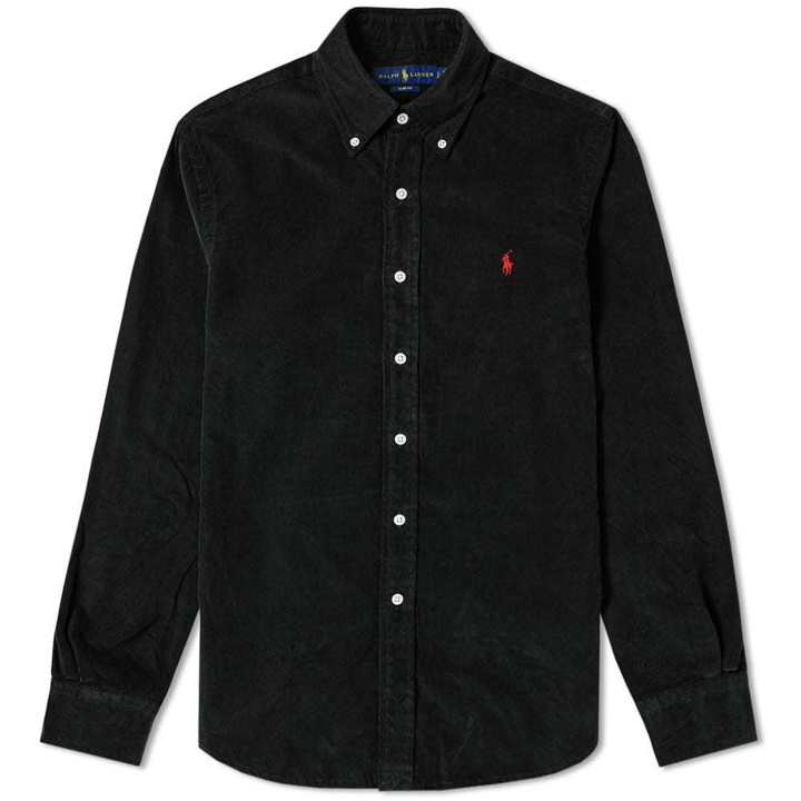 Photo: Polo Ralph Lauren Slim Fit Button Down Cord Shirt Polo Black