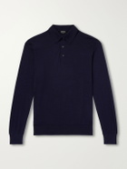 Zegna - Cashmere and Silk-Blend Polo Shirt - Blue