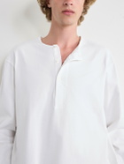 Studio Nicholson - Cotton-Jersey Henley T-Shirt - White