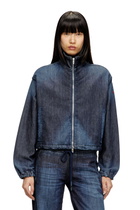 Diesel High-neck JoggJeans jacket - Denim Jackets Womens in Blue