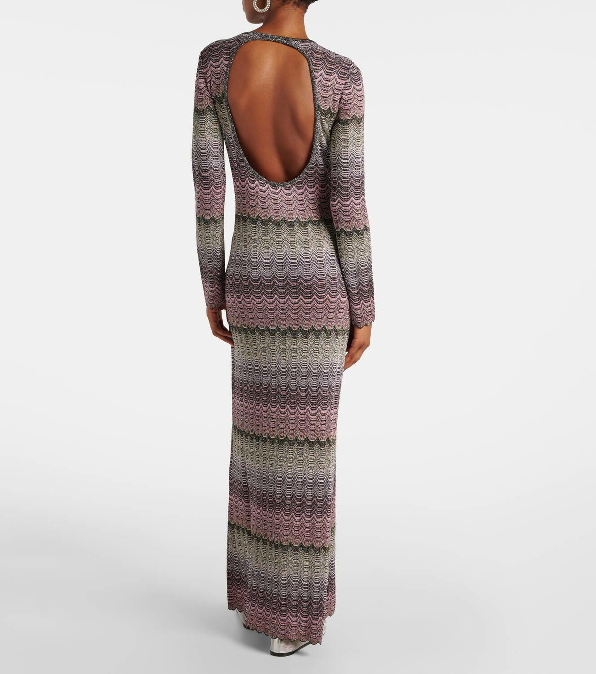 Missoni Open-back lam maxi dress Missoni
