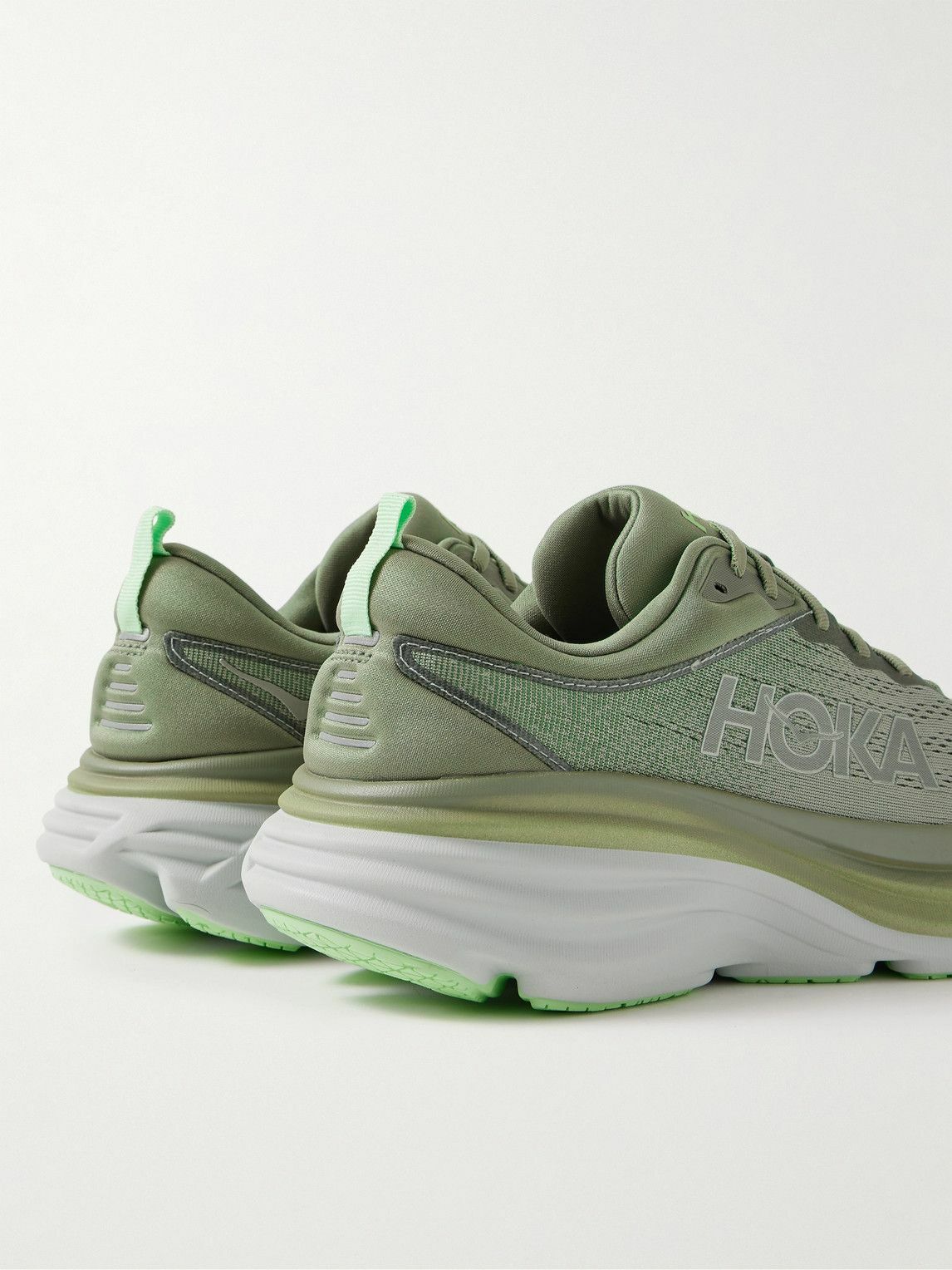 Hoka One One - Bondi 8 Rubber-Trimmed Mesh Running Sneakers  display picture 1