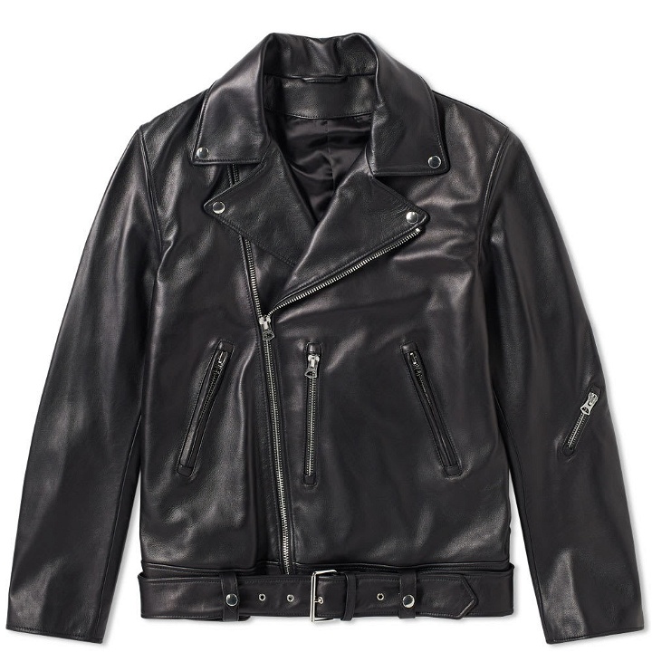 Photo: Acne Studios Nate Clean Leather Jacket Black