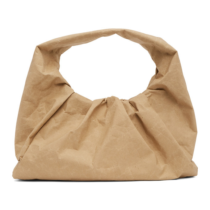 Bottega Veneta Beige Paper Small Shoulder Pouch Bag Bottega Veneta