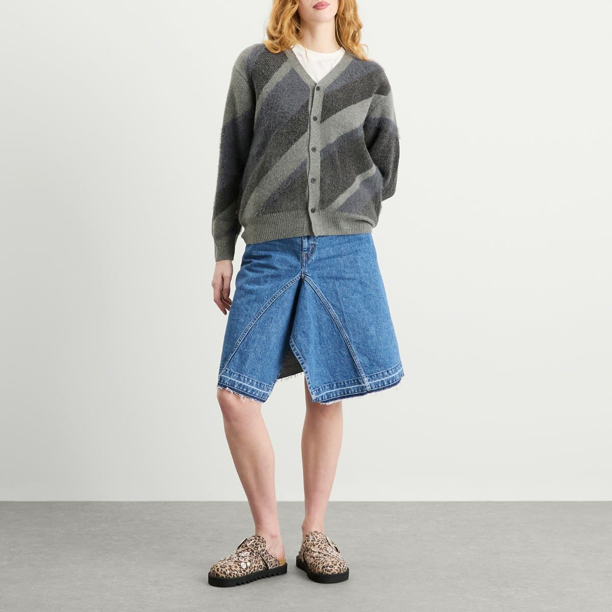 TOGA ARCHIVES Women's TOGA Regimental Knit Cardigan in Grey