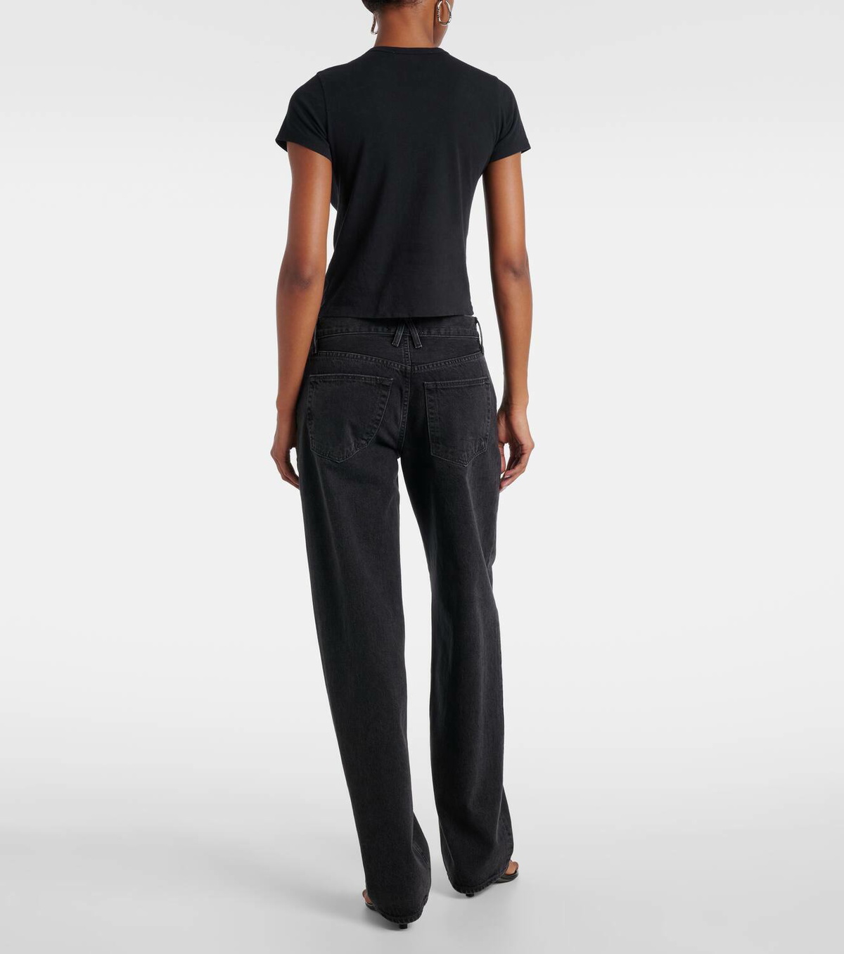Slvrlake Cropped cotton jersey T-shirt