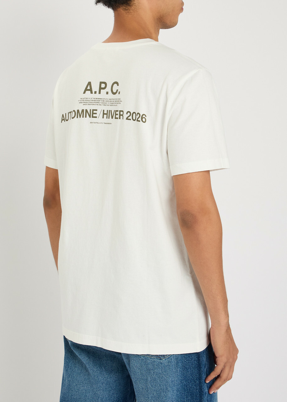 A.P.C. Logo-print Cotton T-shirt White