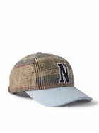 Noah - Logo-Embroidered Checked Linen Baseball Cap